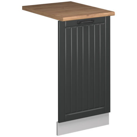 Façade de lave-vaisselle Fame-Line, Anthracite campagne, 45cm , PT Chêne, Vicco