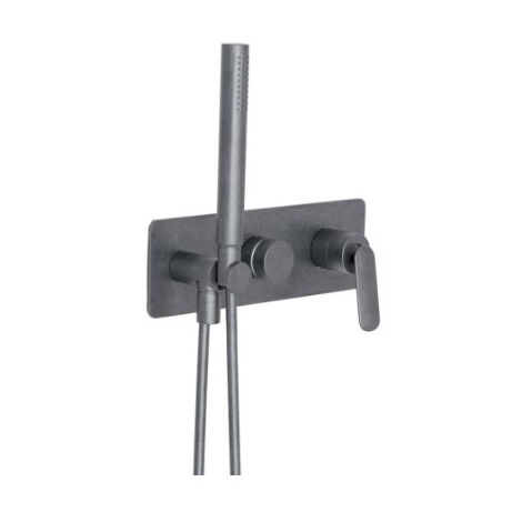 Façade douche/bain 2 sorties Métal Brossé - CRISTINA ONDYNA FL60277