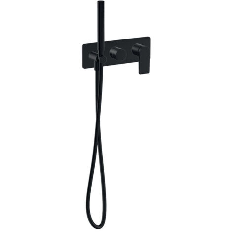 Façade douche/bain douche 2 sorties black mat - CRISTINA ONDYNA BA60213