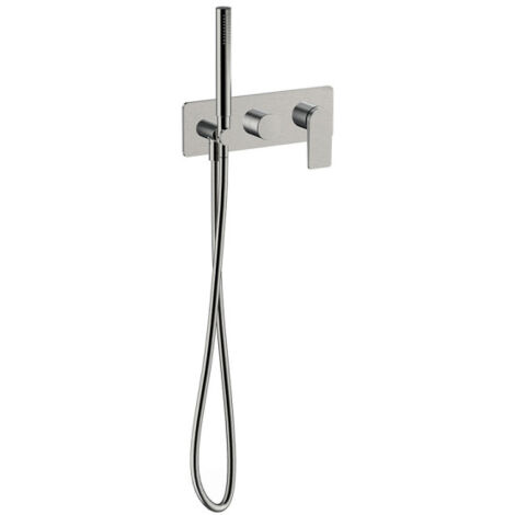 Façade douche/bain douche 2 sorties metal brosse - CRISTINA ONDYNA BA60277
