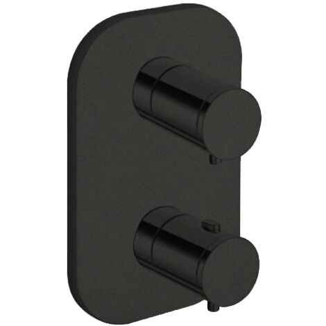 Façade douche/bain encastrée en laiton BLACKMAT EAST SIDE - CRISTINA ONDYNA XT65213