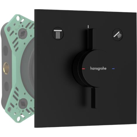 Façade douche encastrée mécanique HANSGROHE DuoTurn E Noir mat + corps encastré