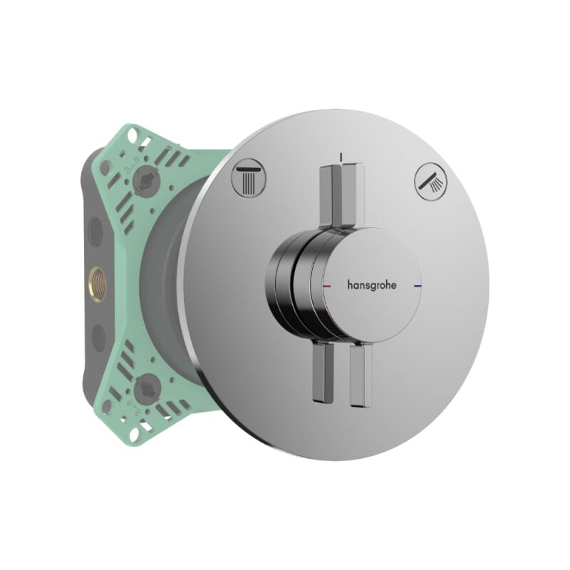 Façade douche encastrée mécanique Hansgrohe DuoTurn s Chromé + corps encastré