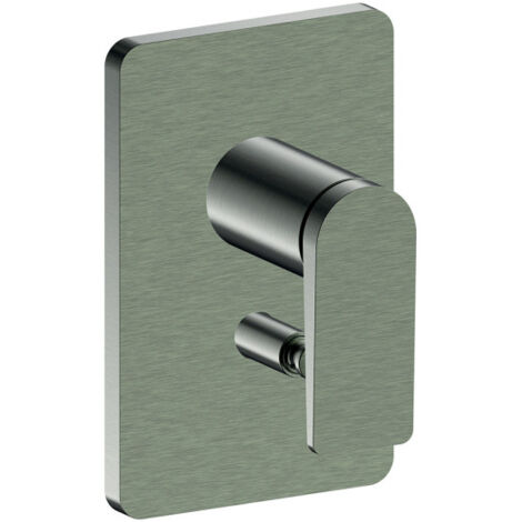 Façade douche encastree mitigeur 2 sorties chrome noir brossé - CRISTINA ONDYNA BA68975