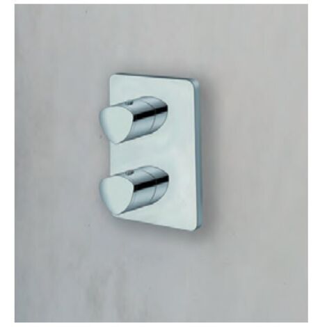 Façade douche externe laiton Thermostatique 2 sorties CHROME PROFILO - CRISTINA ONDYNA XF75251