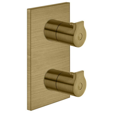 Façade douche omega 2 sorties vieux bronze mat - CRISTINA ONDYNA OG75293