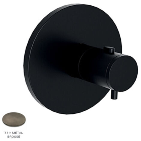 Façade douche plaques rondes encastrée 1 sortie Métal Brossé Triverde - CRISTINA ONDYNA XT60077