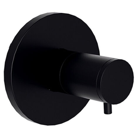 Façade douche robinet d'arrêt encastré 1 sortie Chromé Noir Brossé Triverde - CRISTINA ONDYNA XT61075