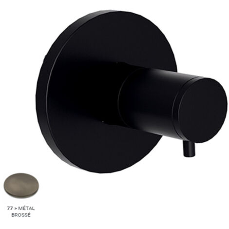 Façade douche robinet d'arrêt encastré 1 sortie Métal Brossé Triverde - CRISTINA ONDYNA XT61077
