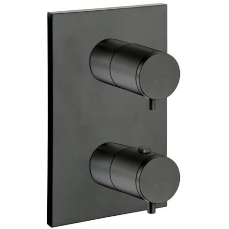 Façade Douche Thermostatique 1 Sortie Blackmat - CRISTINA ONDYNA XT85113