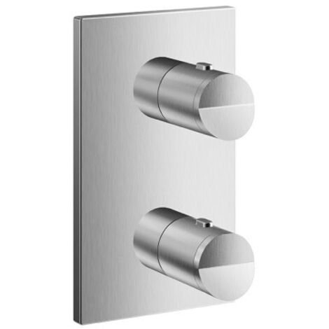 Façade douche thermostatique 2 sorties Inox Piega - CRISTINA ONDYNA PA75228