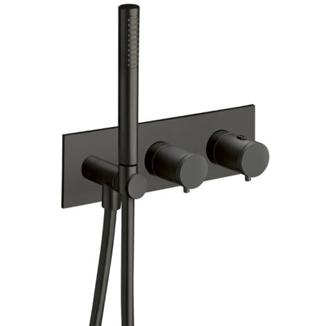 Façade douche thermostatique 3 sorties black mat - CRISTINA ONDYNA TV70313