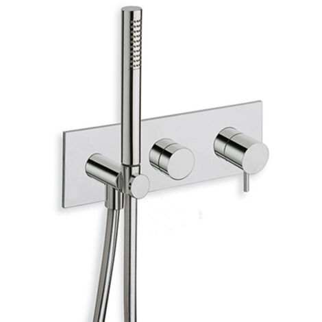 Façade douche thermostatique 3 sorties chrome - CRISTINA ONDYNA TV70351