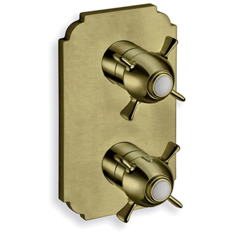 Facade externe chambord laiton thermo 2 sorties vx bronze mat - CRISTINA ONDYNA XC85293