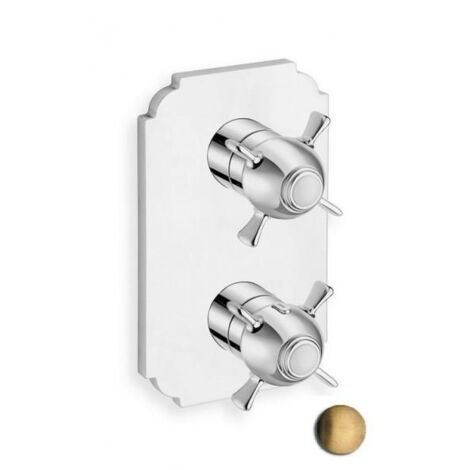 FACADE EXTERNE CHAMBORD LAITON THERMOSTATIQUE 2 SORTIES VIEUX BRONZE - CRISTINA ONDYNA XC85292