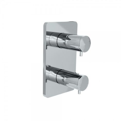 Facade Externe Foil Laiton 2 Sorties Chromé - FL75251 CRISTINA ONDYNA