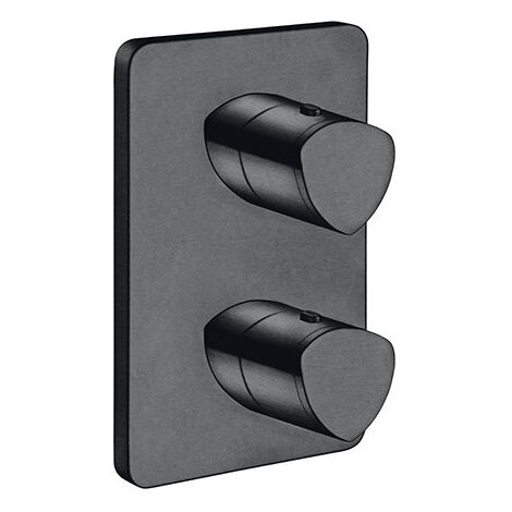 Facade Externe Profilo Laiton Thermostatique Chrome Noir Brosse - CRISTINA ONDYNA XF75275