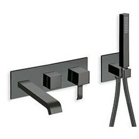 FACADE EXTERNE QUADRI BAIN DOUCHE MURAL 2 SORTIES BLACK MAT EX QM108 - CRISTINA ONDYNA QM10213