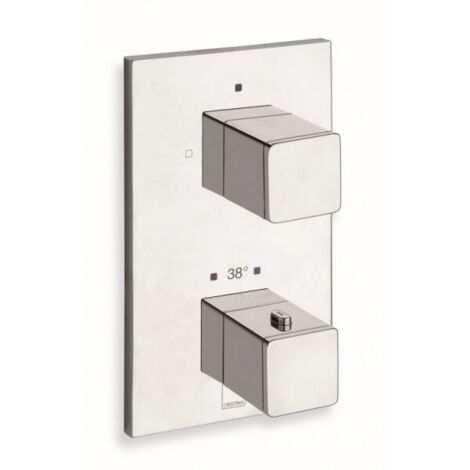 Facade Externe Quadri Laiton Thermostatique 1 Sortie Chrome Robinetterie QUADRI - CRISTINA ONDYNA XQ85151