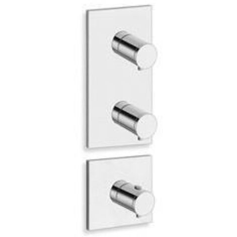 FACADE EXTERNE TRIVERDE 2 SORTIES POUR MECANISME PD70200 CHROME - CRISTINA ONDYNA XT88251