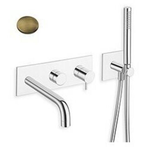 FACADE EXTERNE TRIVERDE BAIN DOUCHE MURAL 2 SORTIES VIEUX BRONZE - CRISTINA ONDYNA TV10292