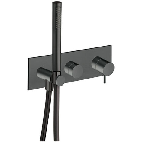 Façade externe triverde douche murale 2sorties metal brosse - CRISTINA ONDYNA TV60277