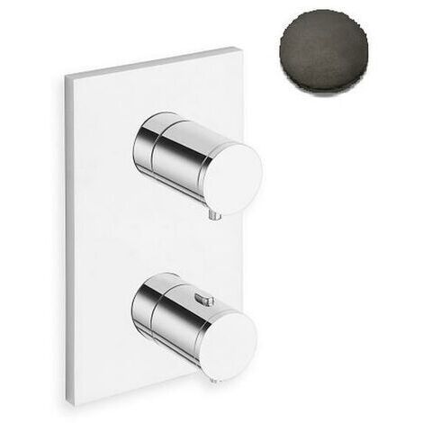 FACADE EXTERNE TRIVERDE LAITON 2 SORTIES CHROME NOIR BROSSE - CRISTINA ONDYNA XT85275