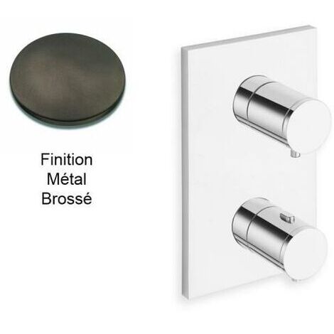 FACADE EXTERNE TRIVERDE LAITON 2 SORTIES METAL BROSSE - CRISTINA ONDYNA XT85277