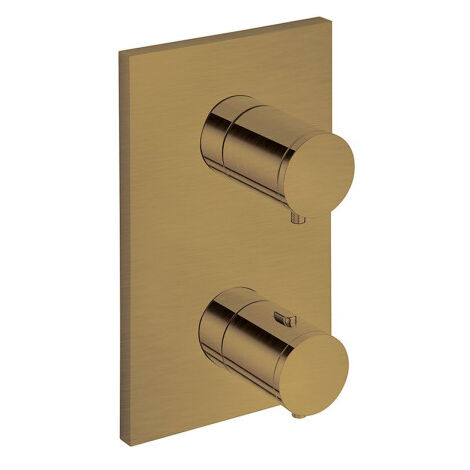 Facade externe Triverde laiton 2 sorties Vieux Bronze Mat - CRISTINA ONDYNA XT85293
