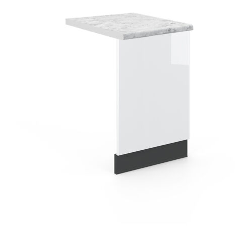 Façade Fame-Line, Blanc Haute brillance, 45 cm , PT Marbre, Vicco