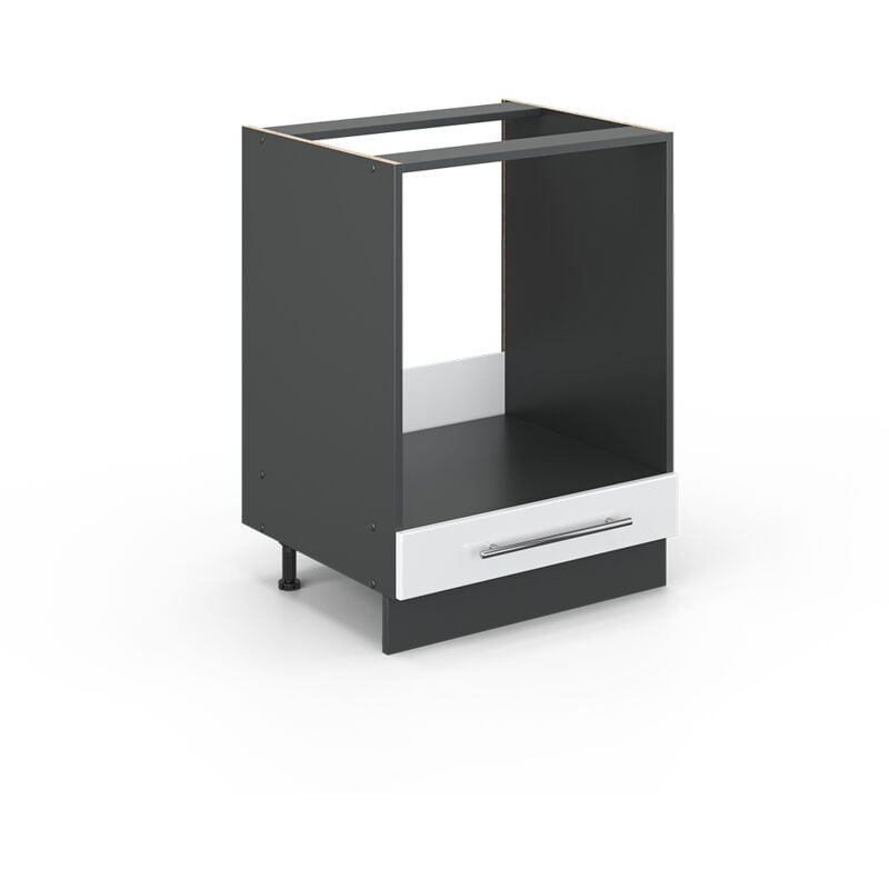 Meuble pour four Fame-Line, Blanc Haute brillance, 60 cm sans plan de travail Vicco