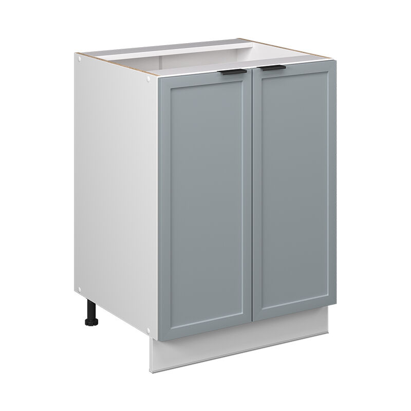 Meuble bas de cuisine Fame-Line, Bleu clair-gris, 60 cm sans plan de travail Vicco