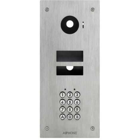Façade inox 2 mm encastré avec clavier codé pour kits jvs1f & platine jvdvf KVKF AIPHONE 130446
