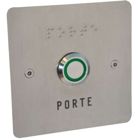 Façade inox 85x85mm avec bouton HANDICAP NO/NFE