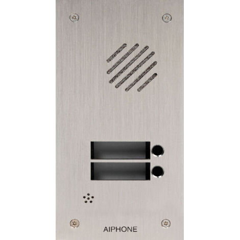 Façade inox encastrée 2 boutons pour kitdb2 kitda2 et platine da2ds FDB2 AIPHONE 118720