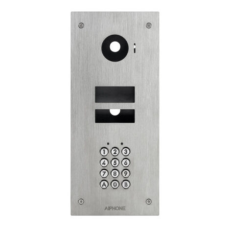 Façade inox saillie KVKF avec clavier 100 codes pour kits vidéo encastrés JV -130446