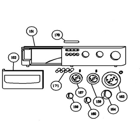 FACADE LL BAC PRODUIT REP 153 POUR LAVE LINGE BLUESKY - 34160