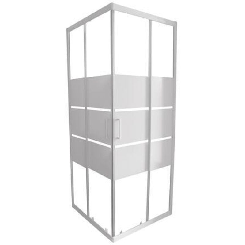 Façade MISSI - Accès d'angle - Finition Blanc - 90x185cm