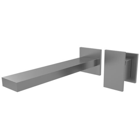 Façade mitigeur lavabo 2 trous Tabula Bec 230 Mm Métal Brossé - CRISTINA ONDYNA TA25977