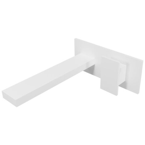 Façade mitigeur lavabo bec 230mm avec plaque Blanc Mat TABULA - CRISTINA ONDYNA TA25824