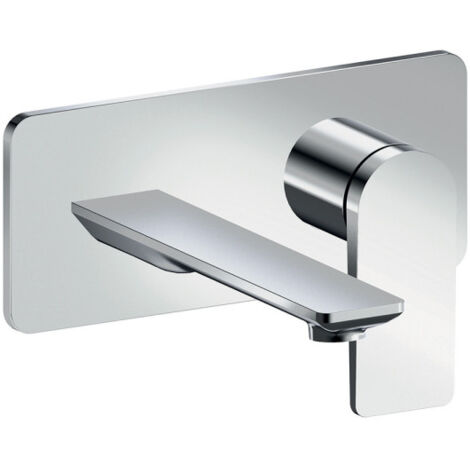 Façade mitigeur lavabo encastré ac plaque bec 185 mm chromé - CRISTINA ONDYNA BA25651
