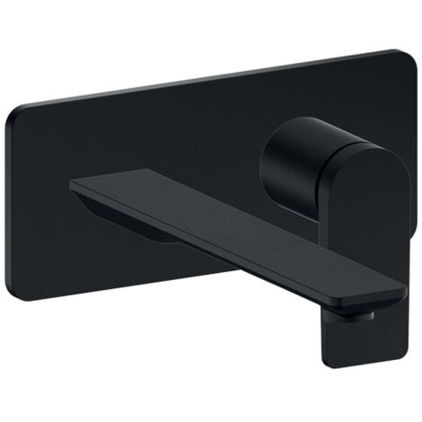 Façade mitigeur lavabo encastré ac plaque bec 225 mm blackmat - CRISTINA ONDYNA BA25813