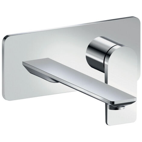 Façade mitigeur lavabo encastré avec plaque bec de 225 mm chromé - CRISTINA ONDYNA BA25851