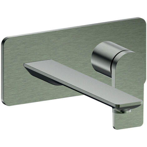 Façade mitigeur lavabo encastré bec 225 mm chrome noir brossé - CRISTINA ONDYNA BA25875