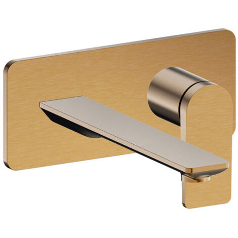 Façade mitigeur lavabo encastré bec de 225 mm or rose brosse - CRISTINA ONDYNA BA25834P