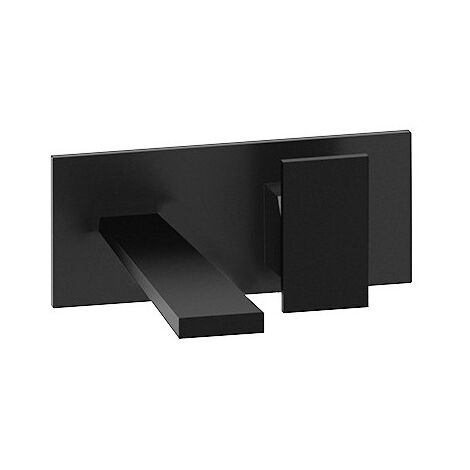 Façade mitigeur lavabo mural Noir mat TABULA - CRISTINA ONDYNA TA25613