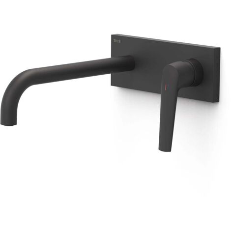 Façade mitigeur lavabo Noir mat FUJI - TRES 28130024NM