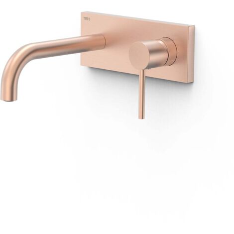 Façade mitigeur lavabo Or Rose Mat 24K - TRES 26230031OPM