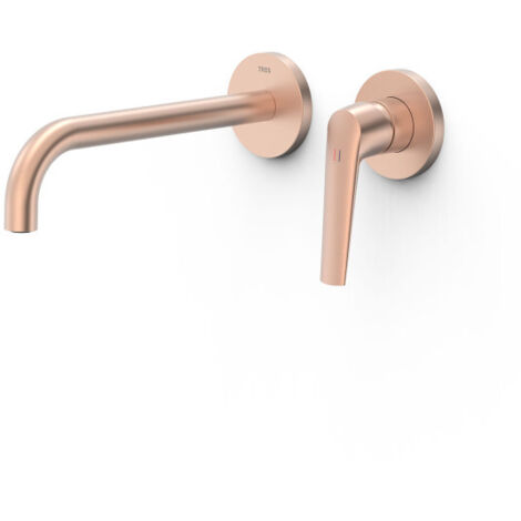 Façade mitigeur lavabo Or Rose Mat 24K - TRES 28130022OPM