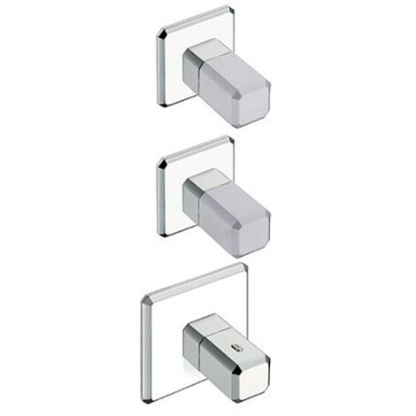 FACADE MITIGEUR THERMOSTAQUE ENCASTRE ITALY POIGNEE CALACATTA - CRISTINA ONDYNA IT77251CC
